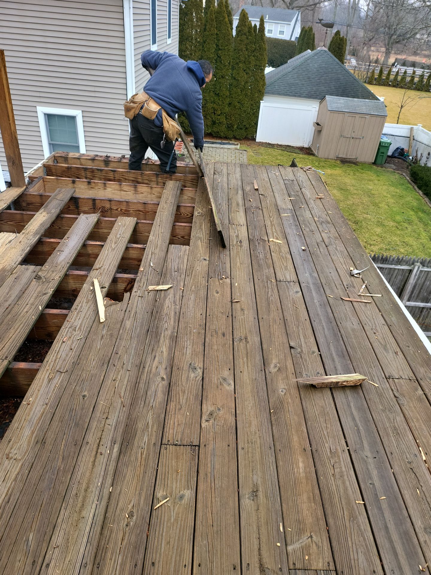 Residential Roofing Installation using Owens Corning TruDefinition Duration Sierra Gray by A Plus Exterior