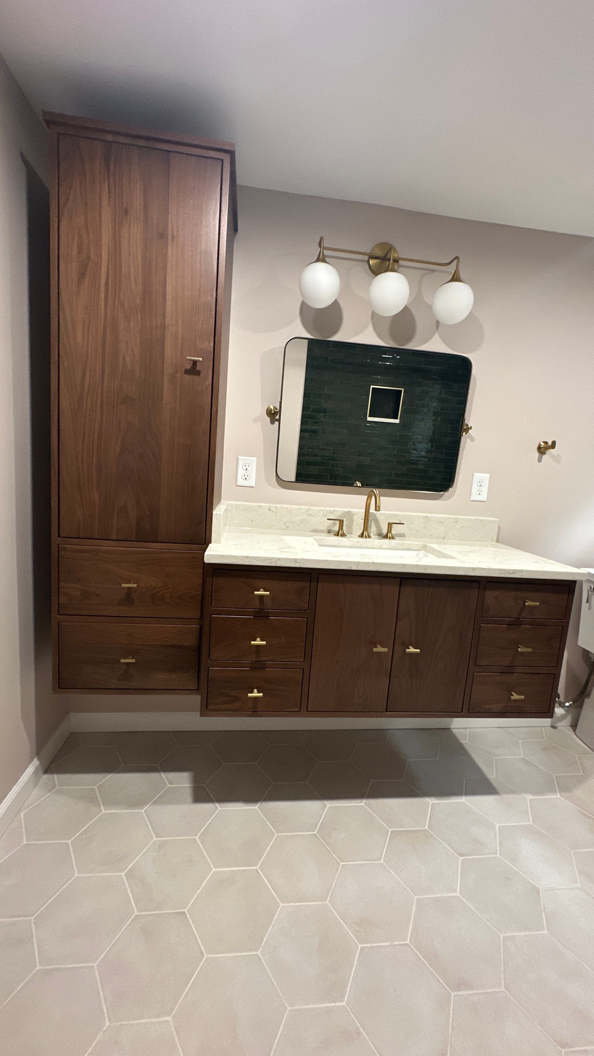 Brandt Double Bathroom Remodel by Integrity Tile and Home LLC