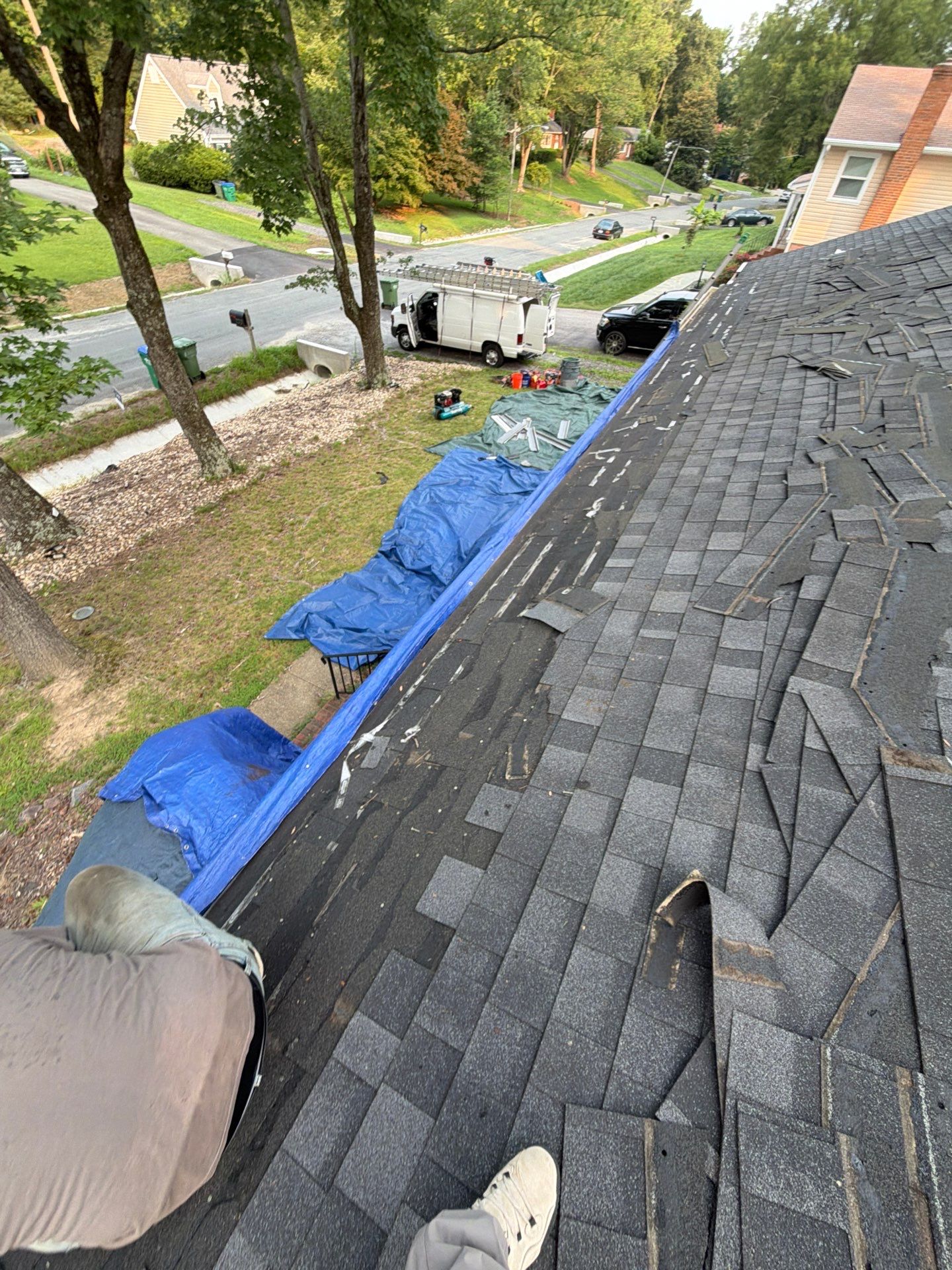 Asphalt Shingle Roof Replacement and Gutter Installation in Richmond by Cade Construction