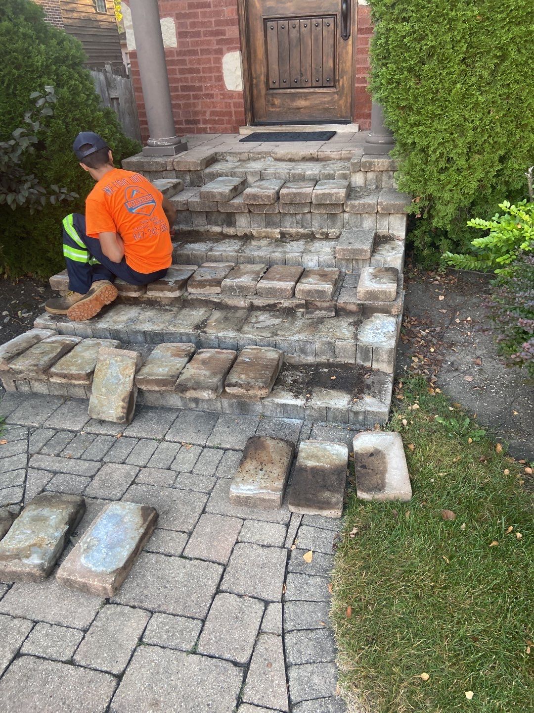 Brick paver clean, sand and seal.  using Surebond SB-1300 by Northern Power Washing LLC.