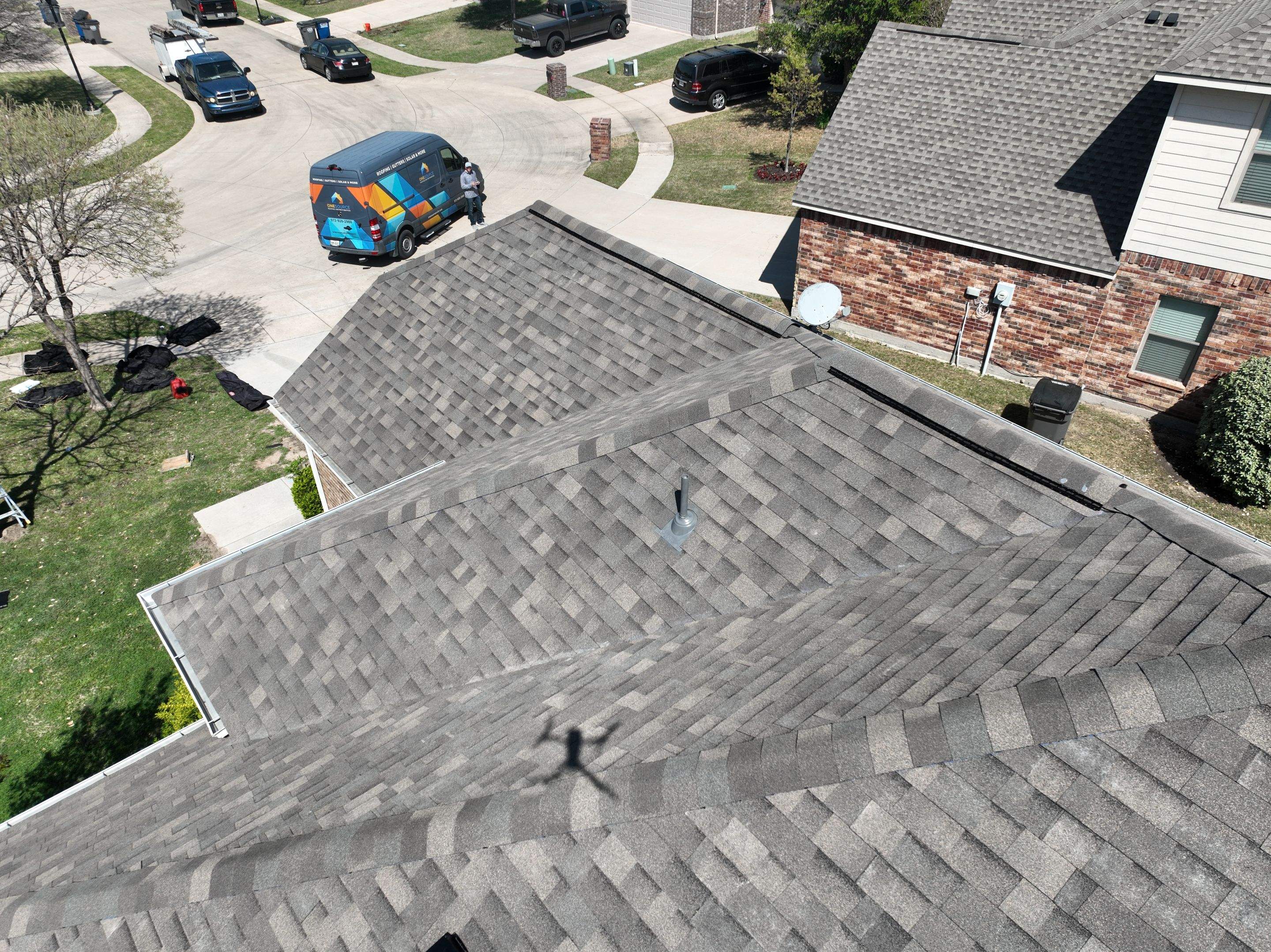 Residential Roofing Installation using Malarkey Highlander Weathered Wood Plus by OneSource Roofing and Restoration