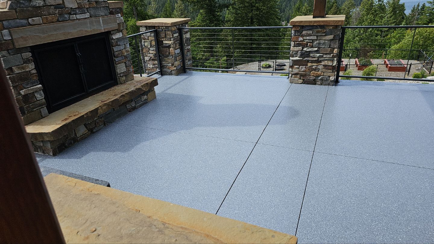 Patio Transformation using Moonstone by Croc Coatings, LLC