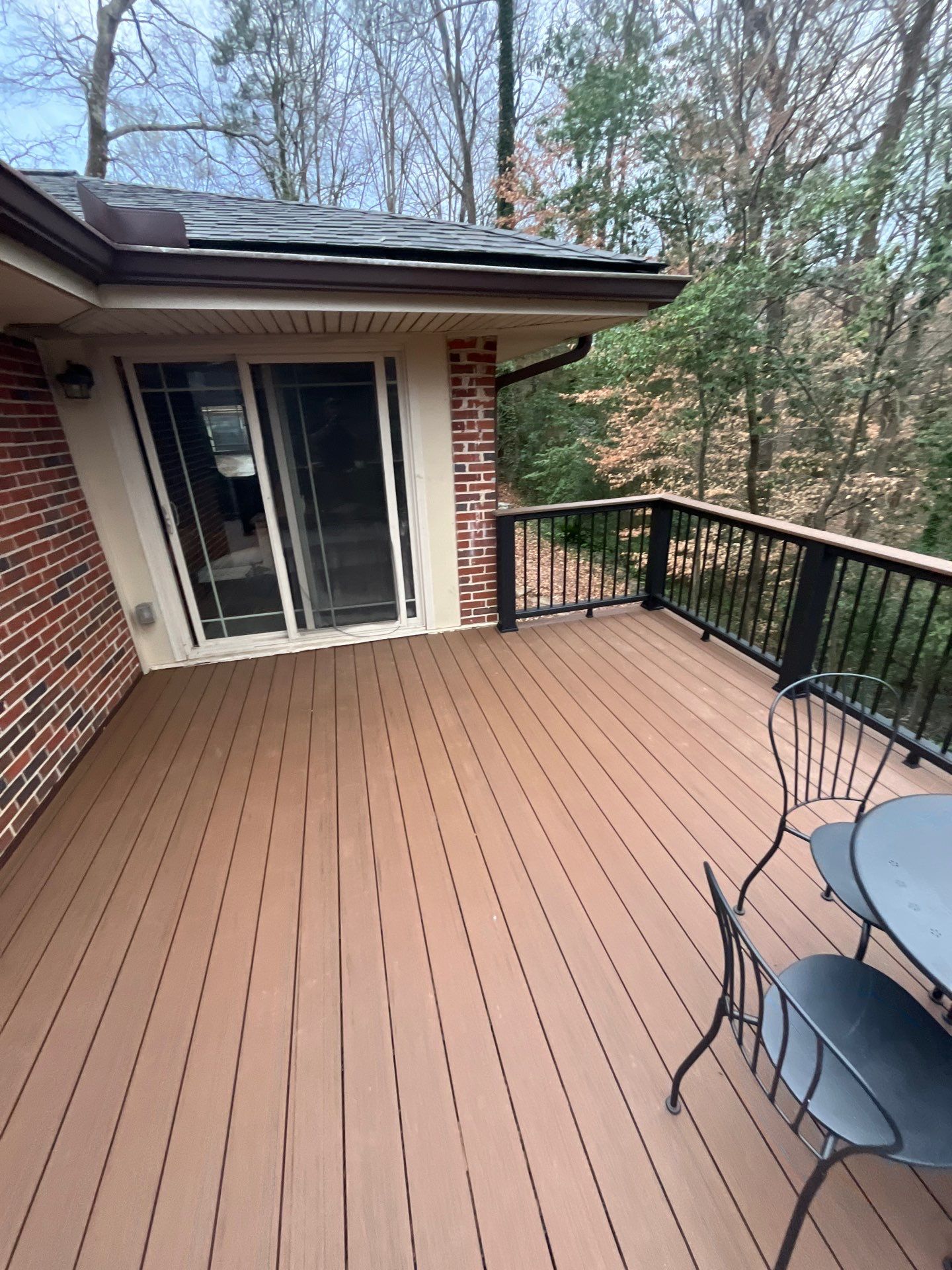 Timbertech Deck Resurface with Trex Transcends Drink Rail Install in Decatur, GA by Nelson Exteriors 