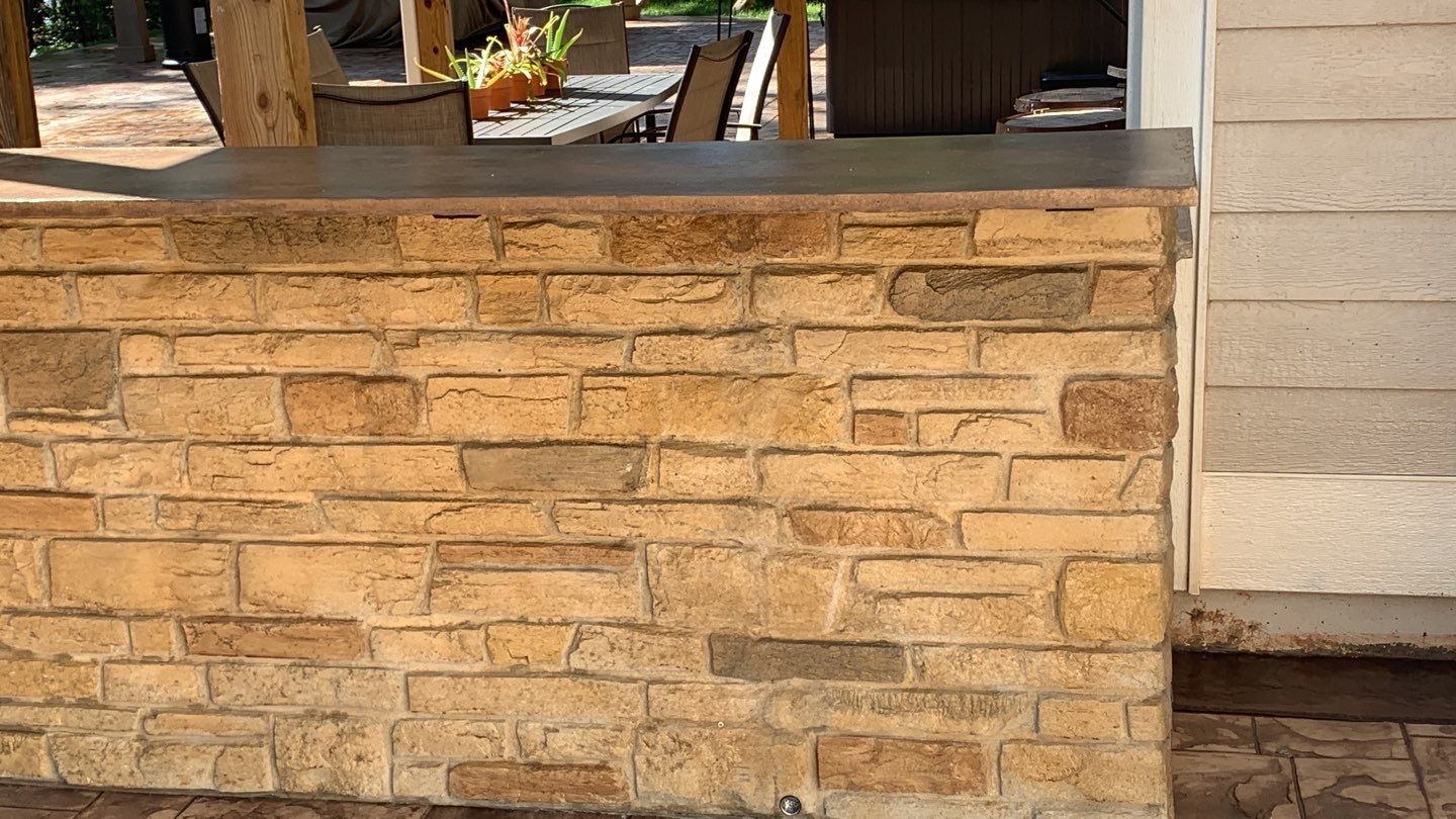 Outdoor Kitchen using Clifrock Panels by Xtreme Concrete Services