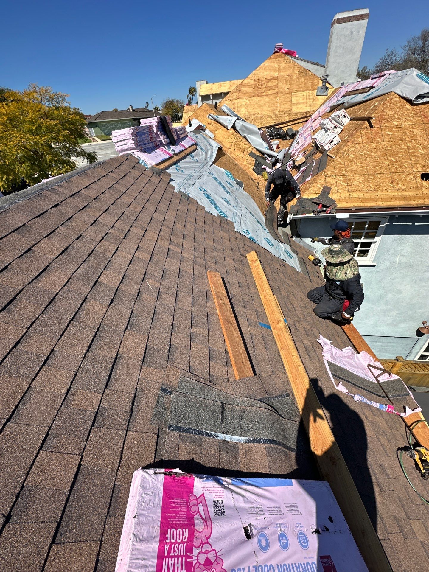 Residential Roofing Installation using Owens Corning Duration Cool Shingles by Hull Brothers Roofing
