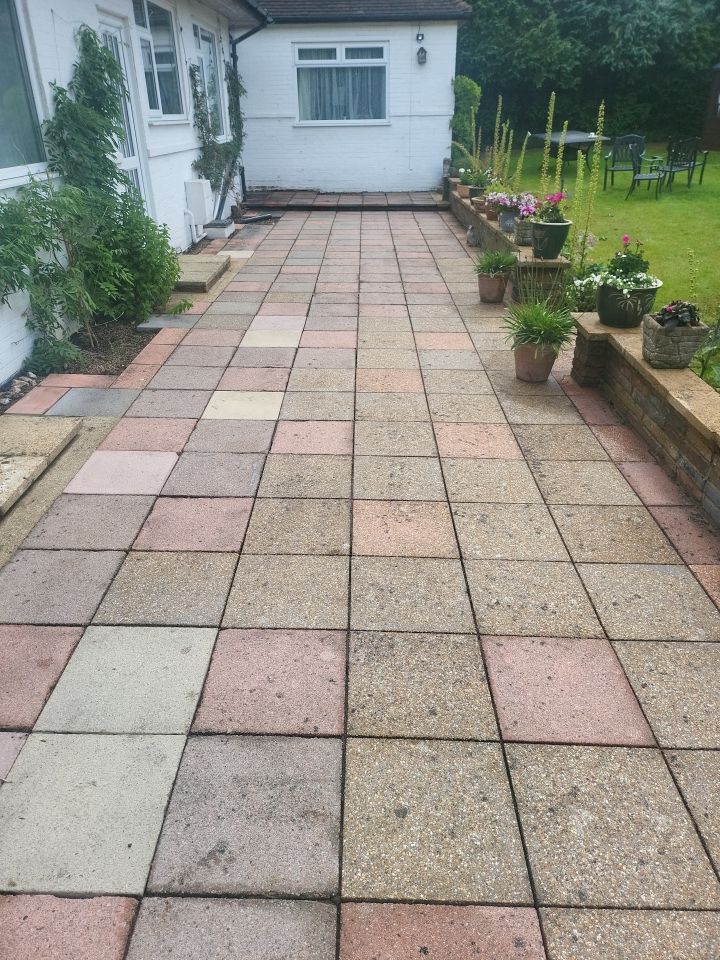 Patio Clean using honda 21 ltr/min by Ges Exterior Cleaning ltd