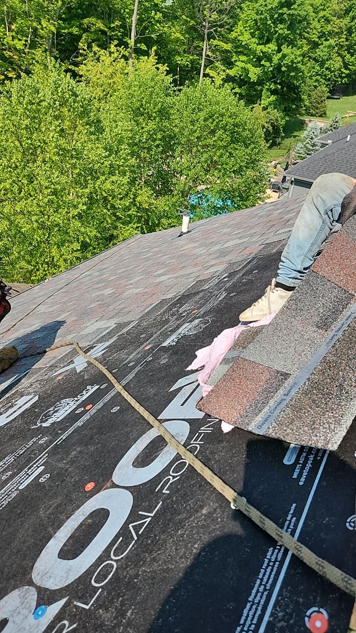 Residential Roofing Installation using Duration Series Shingles - Colonial Slate by RoofX 