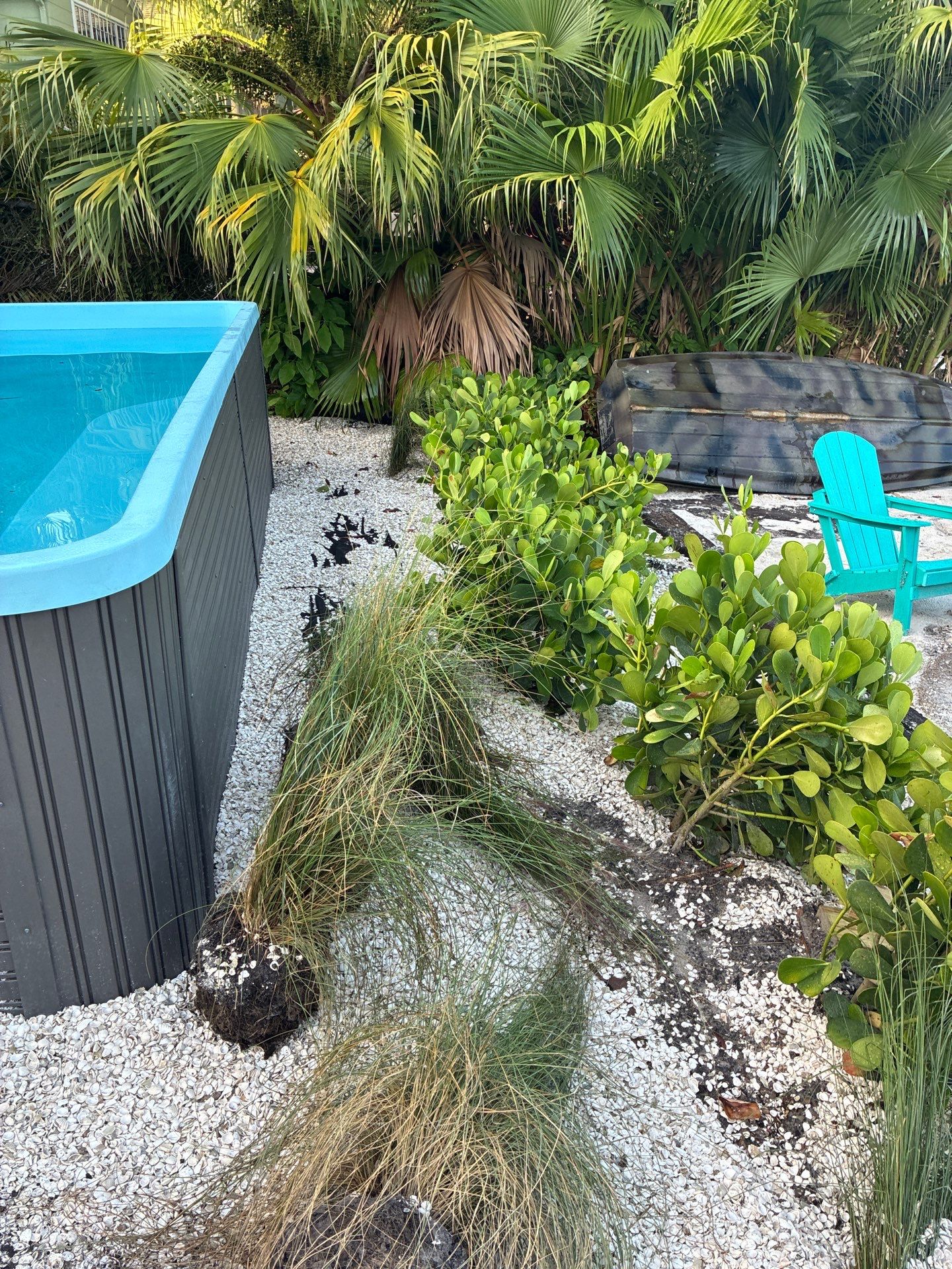Grading back yard oasis by Level One Grading