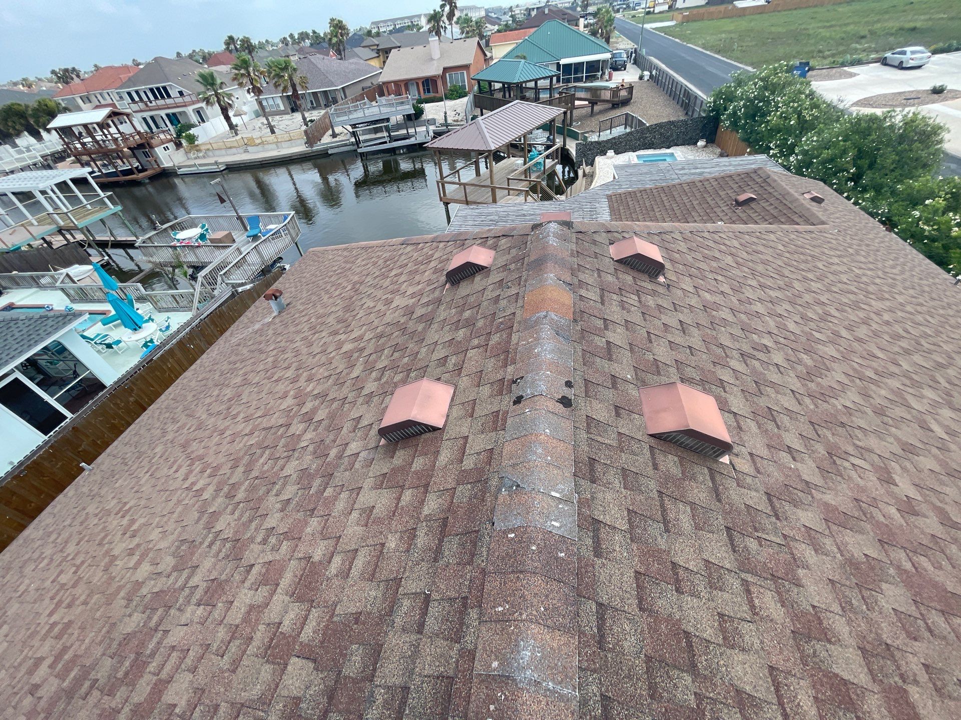 Residential Roofing Installation using GAF HDZ Barkwood by Lighthouse Roofing