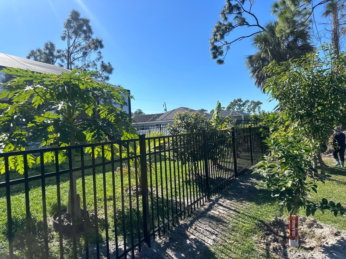 Aluminum Fence Installation using Black 3 Rail Aluminum Fence by Asap fence and gates, LLC