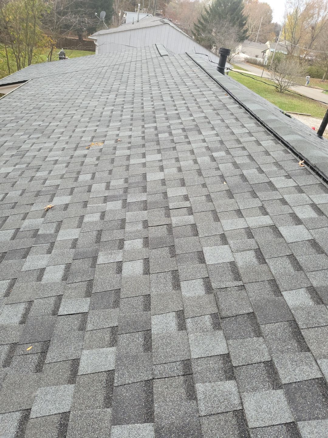 ATLAS PINNACLE COLOR: COASTAL GRANITE DRIP EDGE: BLACK by Eagle Eye Roofing