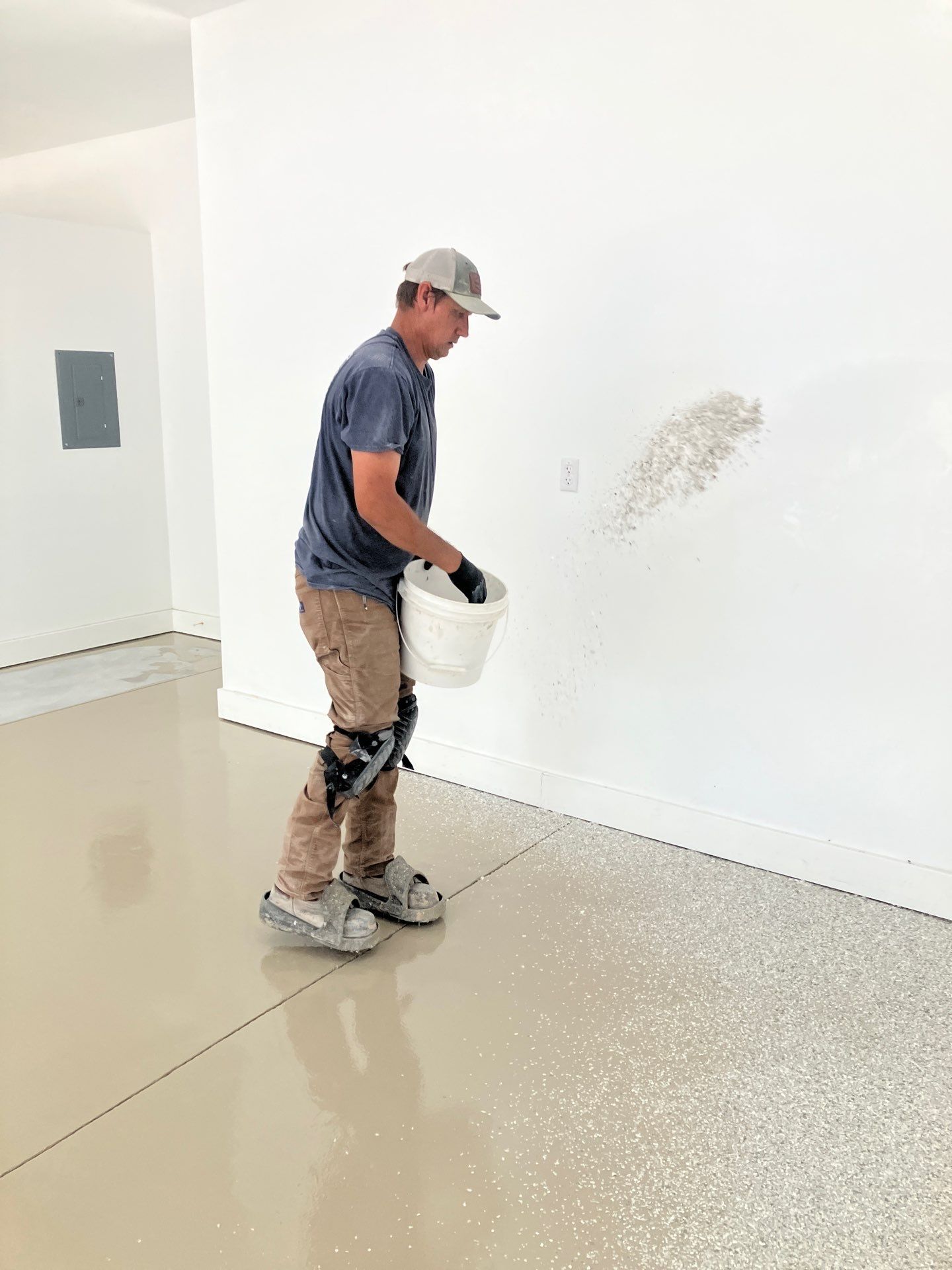 Garage Project in Mount Everest by Cross Creek Concrete Coatings