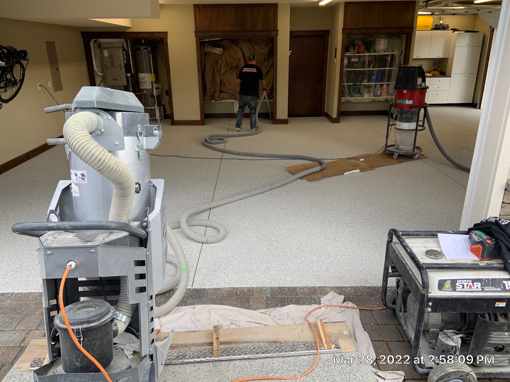 Garage Transformation using Mt Everest by Croc Coatings, LLC