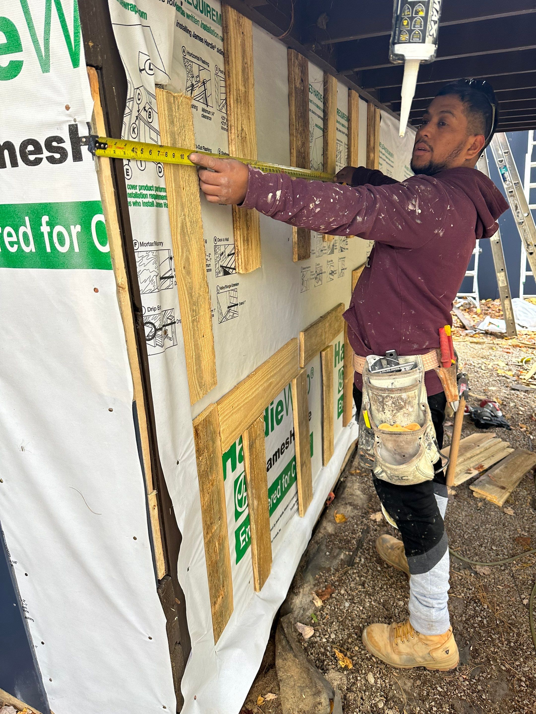 Siding Installation using James Hardie Board & Batten Siding by Best Roofing & Siding Company