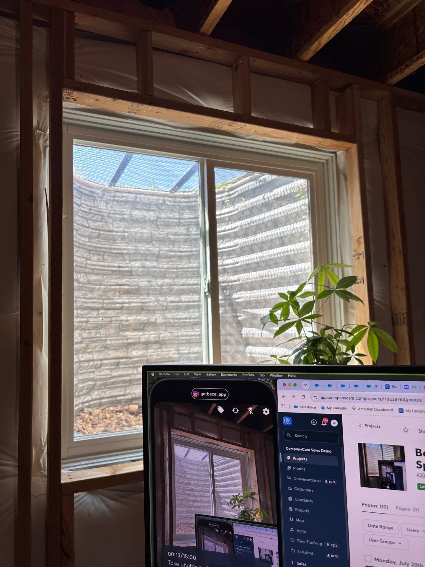Basement Window Installation and Wall Framing in Wellington by CompanyCam Sales Demo