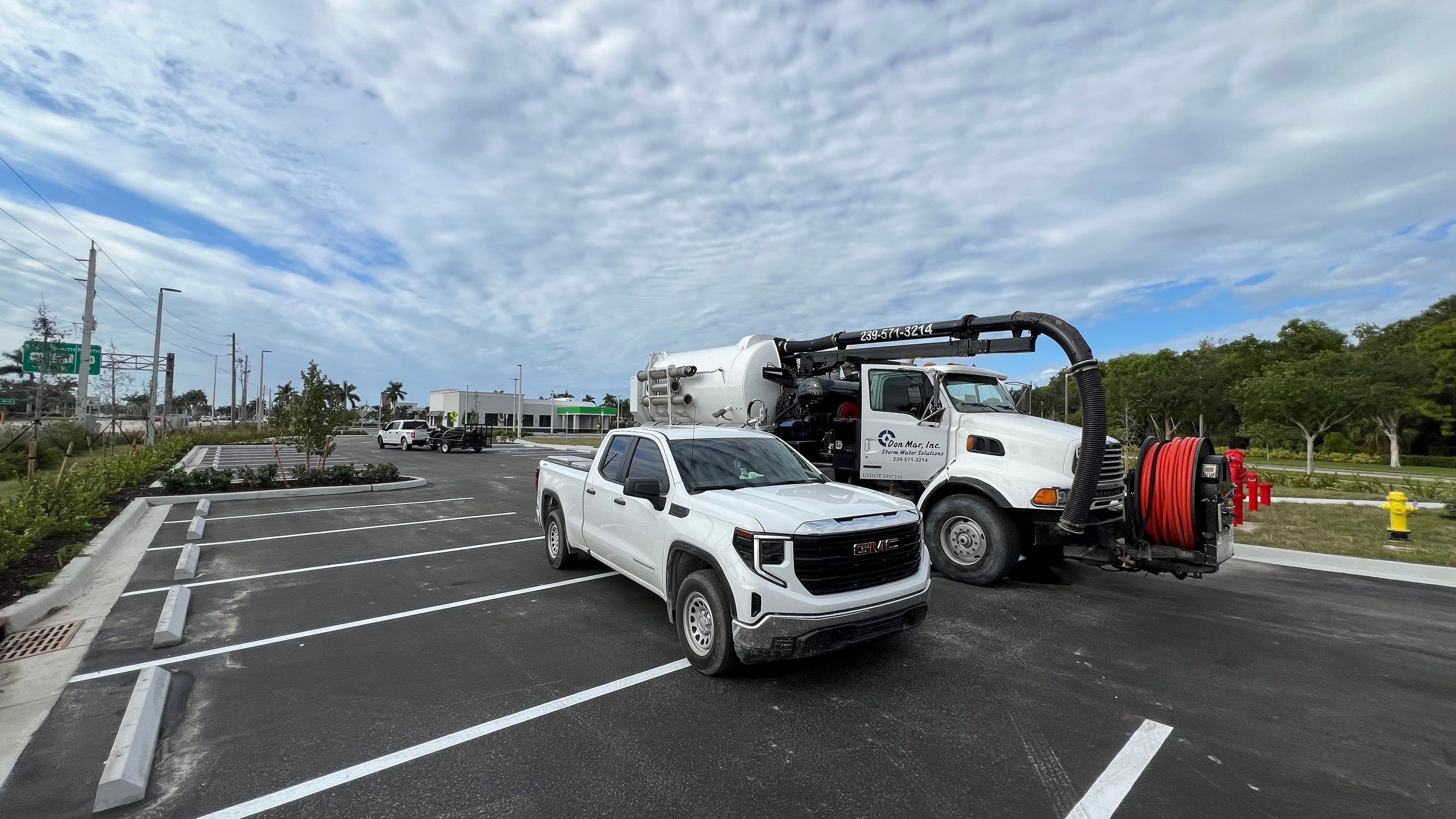 New Construction Commercial Parcel Stormwater System Cleaning by Don Mar, Inc. Storm Water Solutions
