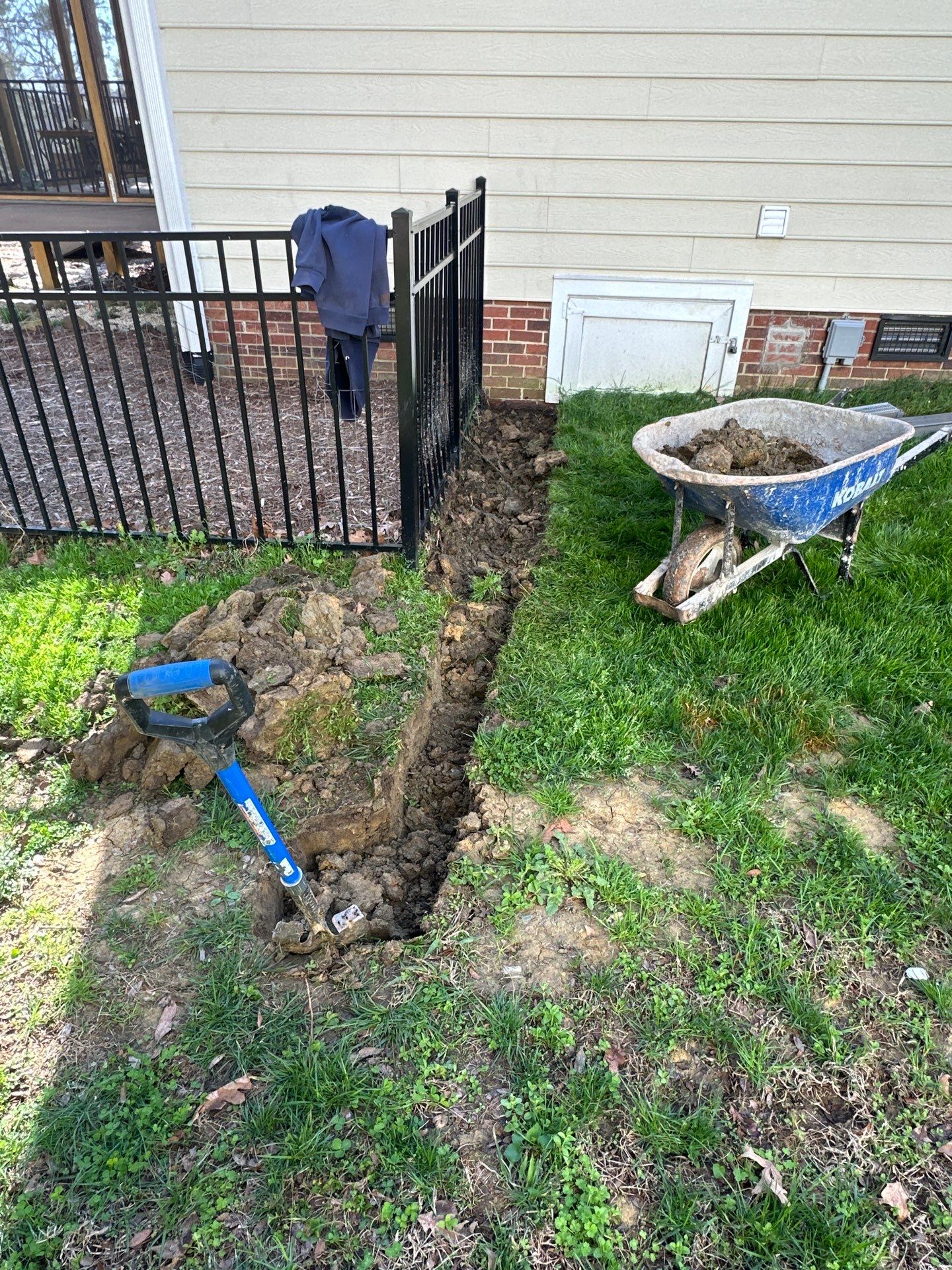Channel drain installation Durham by Martinez Brother’s Nc Landscaping Inc
