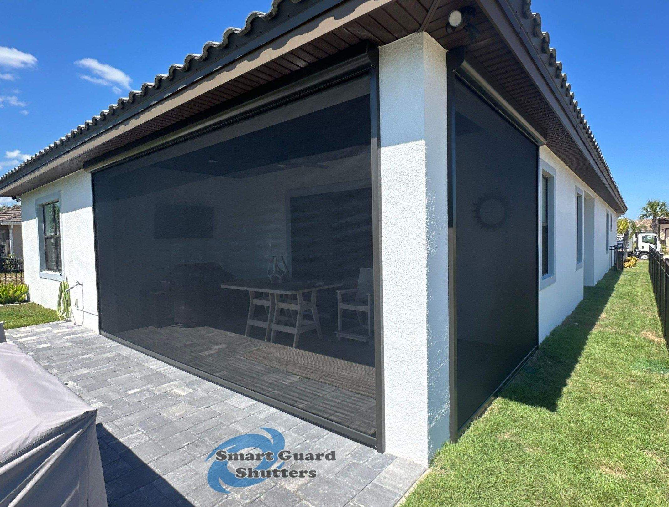 Retractable Sun & Bug Screen  by Smart Guard Shutters