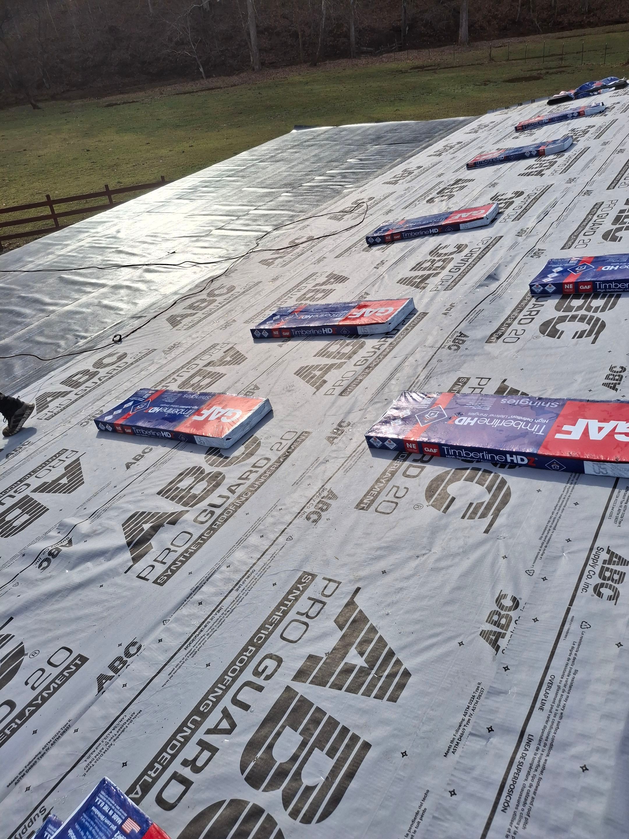 Residential Roofing Installation using GAF Timberline HDZ Charcoal by Rainstoppers Roofing