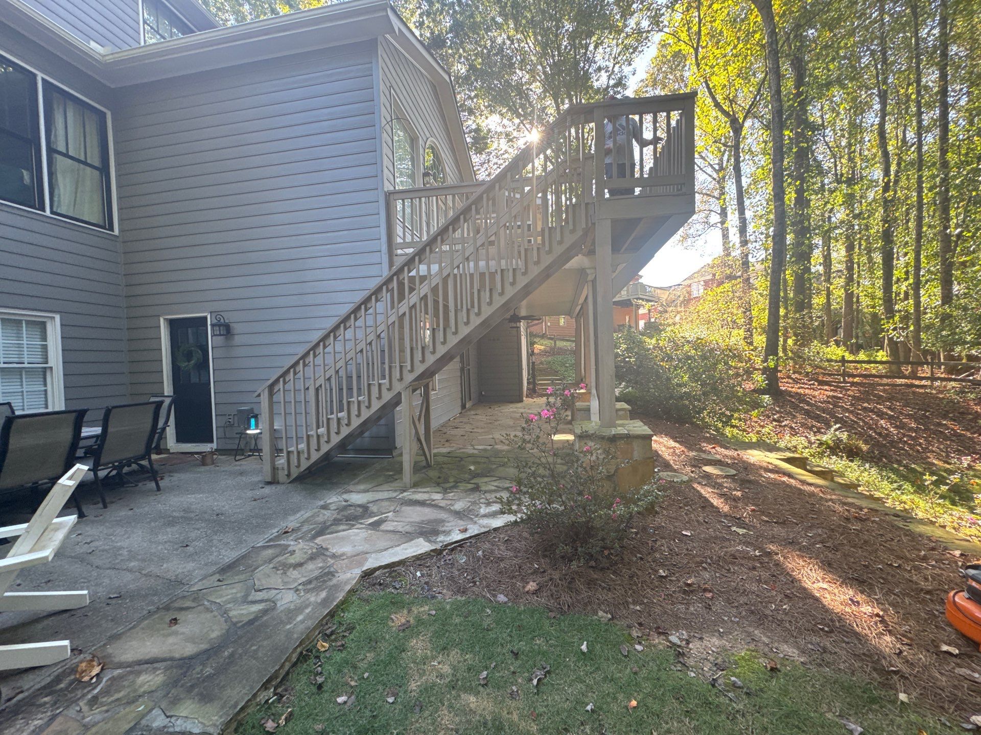 Custom Multi-Level Composite Deck and Sunroom Addition in Suwanee by Swift Home Renovations 