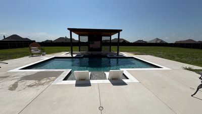 Modern Geometric with Sunken Pool Bar