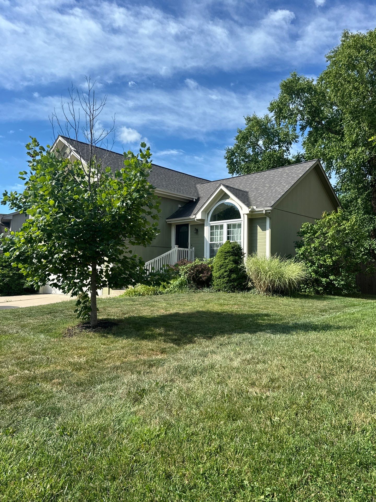 Split Entry in Smokey Ash Craneboard D7 by EEC  Windows, Siding & Roofing 
