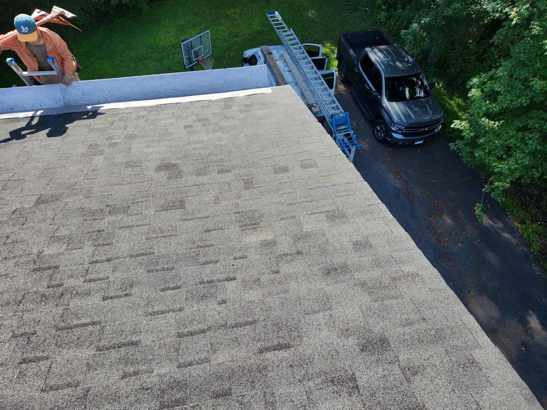 Residential Roofing Installation using Owens Corning TruDefinition Duration AR - Williamsburg Gray by A Plus Exterior