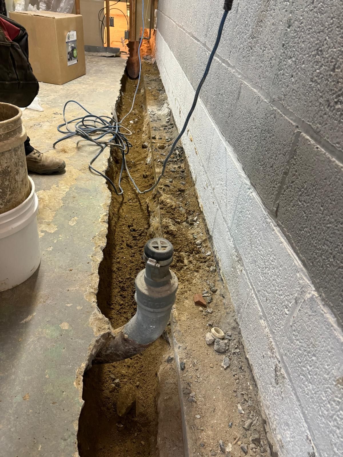 Interior French Drain Basking Ridge NJ by Pure Service Pro, LLC 