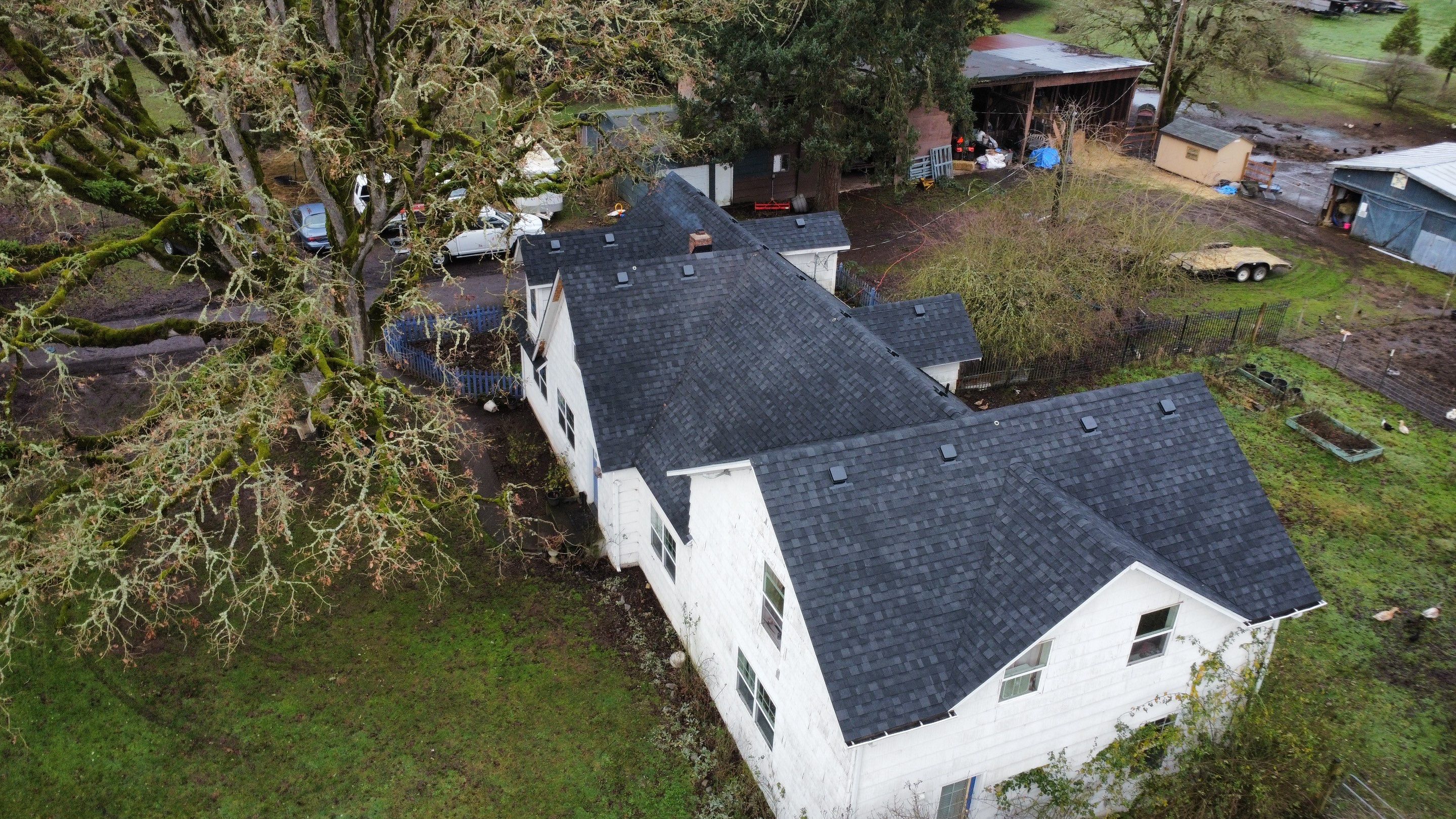 Residential Roofing Installation using IKO Dynasty (Color: Granite Black) by Orezona Building & Roofing Company, Inc.