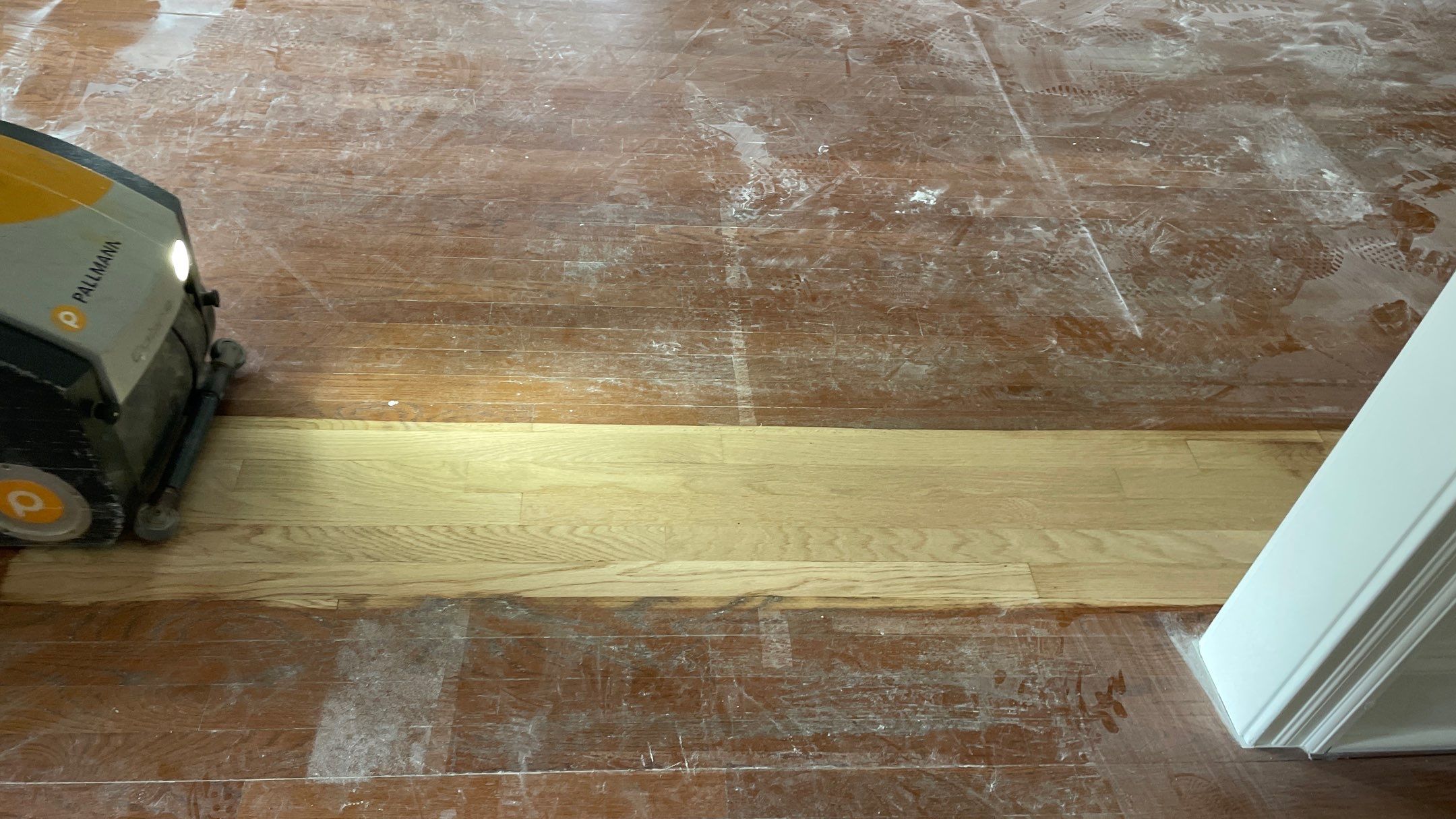 Sand and Finish Red Oak back to Natural with Matte Waterbased Finish by Footprints Floors of Coastal Carolina