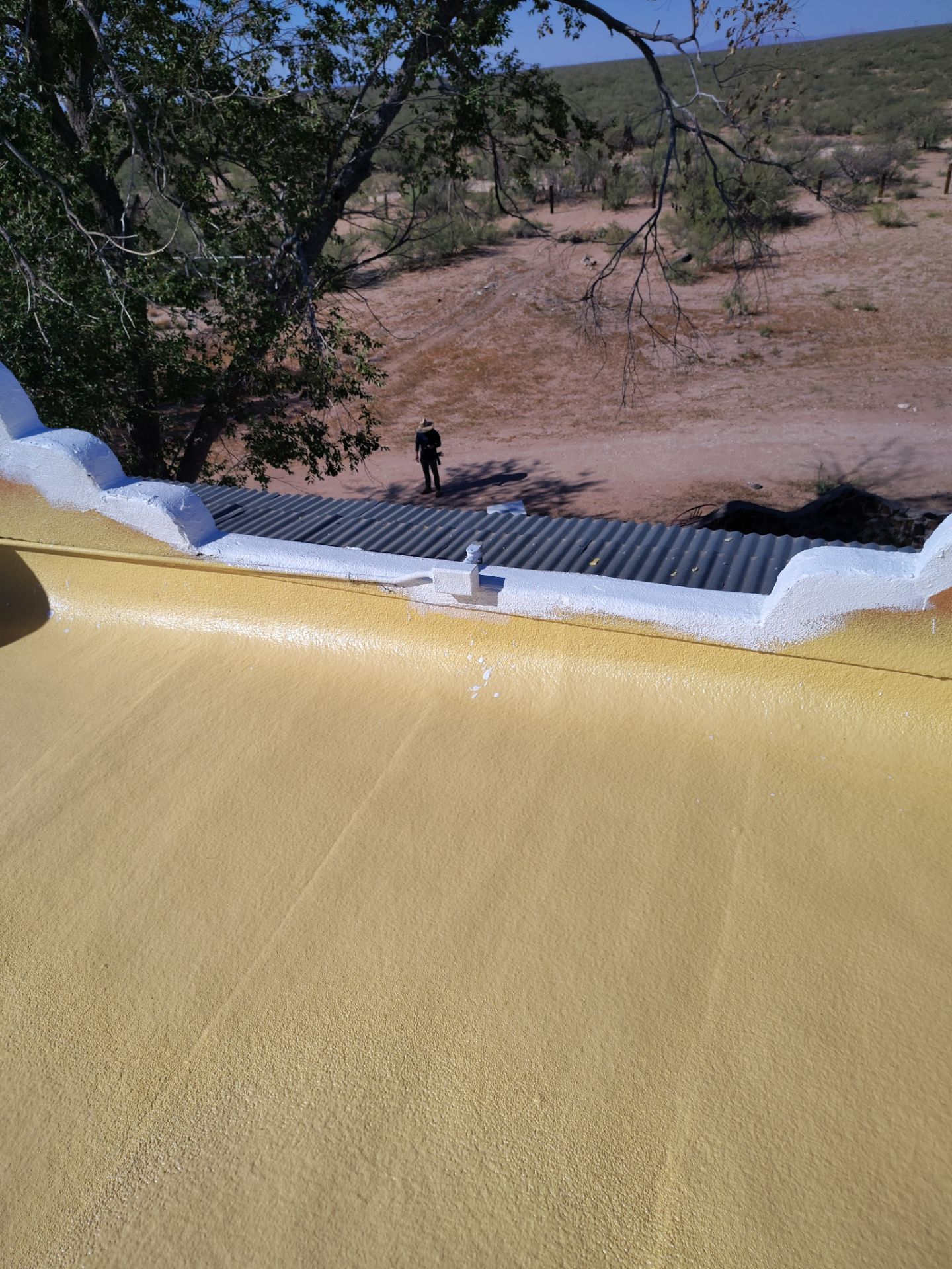 Residential roof application by SPF Services 