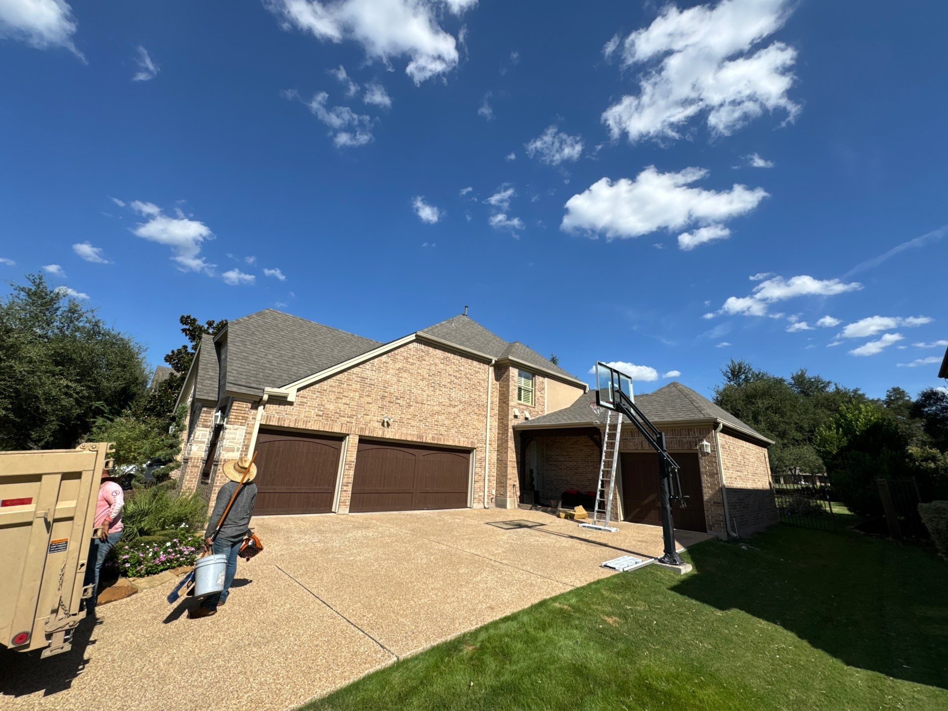 Residential Roofing Installation using IKO, Cambridge in Weathered Wood by Oakwood Roofing and Construction, LLC