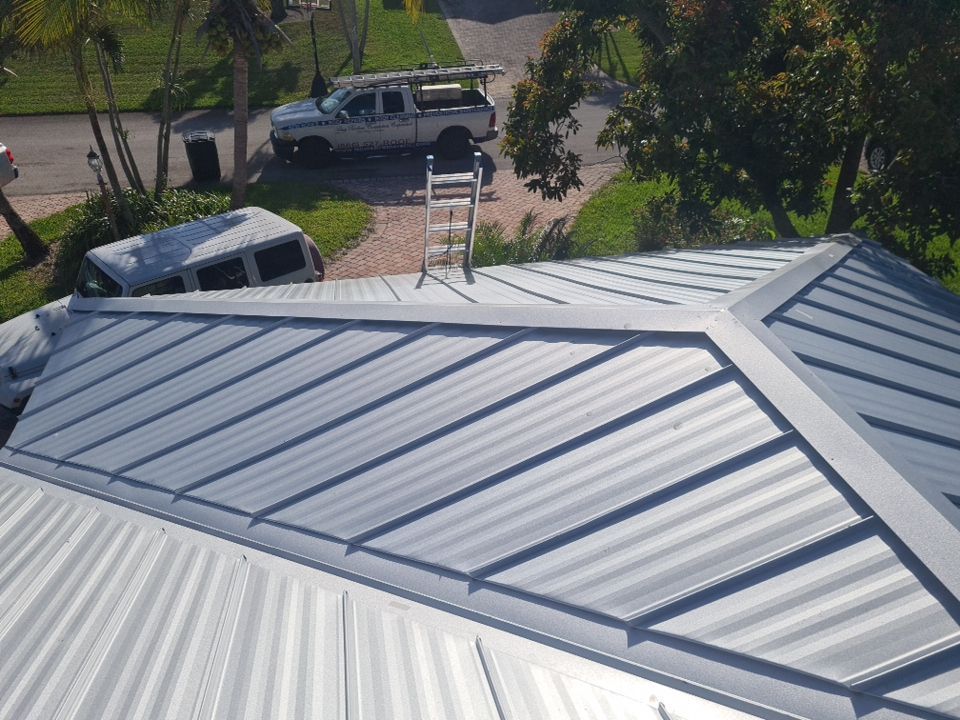 Residential Roofing Installation using 1" Nail strip metal roof by BLUES BROTHERS ROOFING