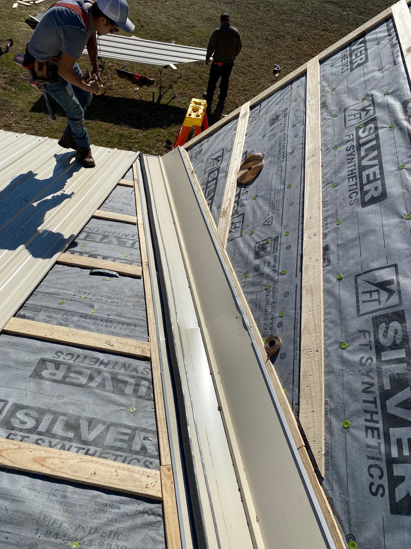 Residential Metal Roof Replacement using Reed's Metals: 26 GA. Colored Residential Metal Panels (Ivory) by Hostetler Roofing