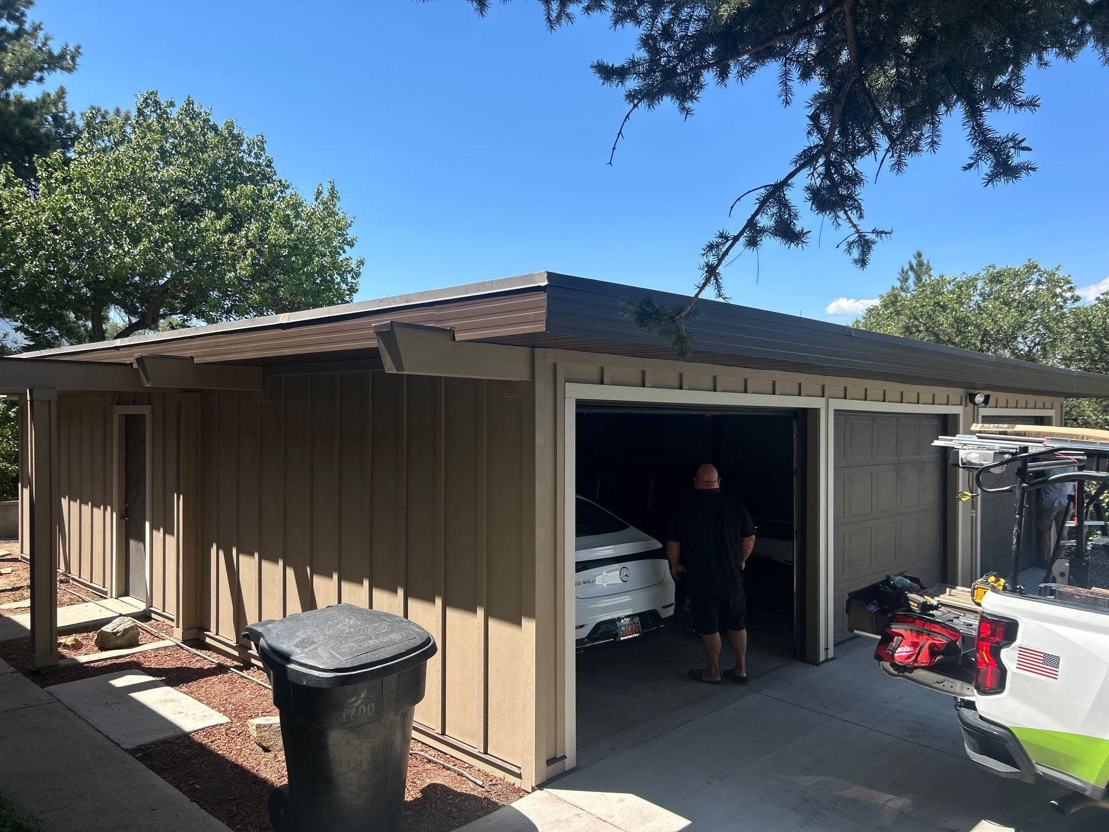 Complete Hardie Colorplus Board and Batten replacement with Custom Soffit Transformation in Sandy by Ideal Siding Utah