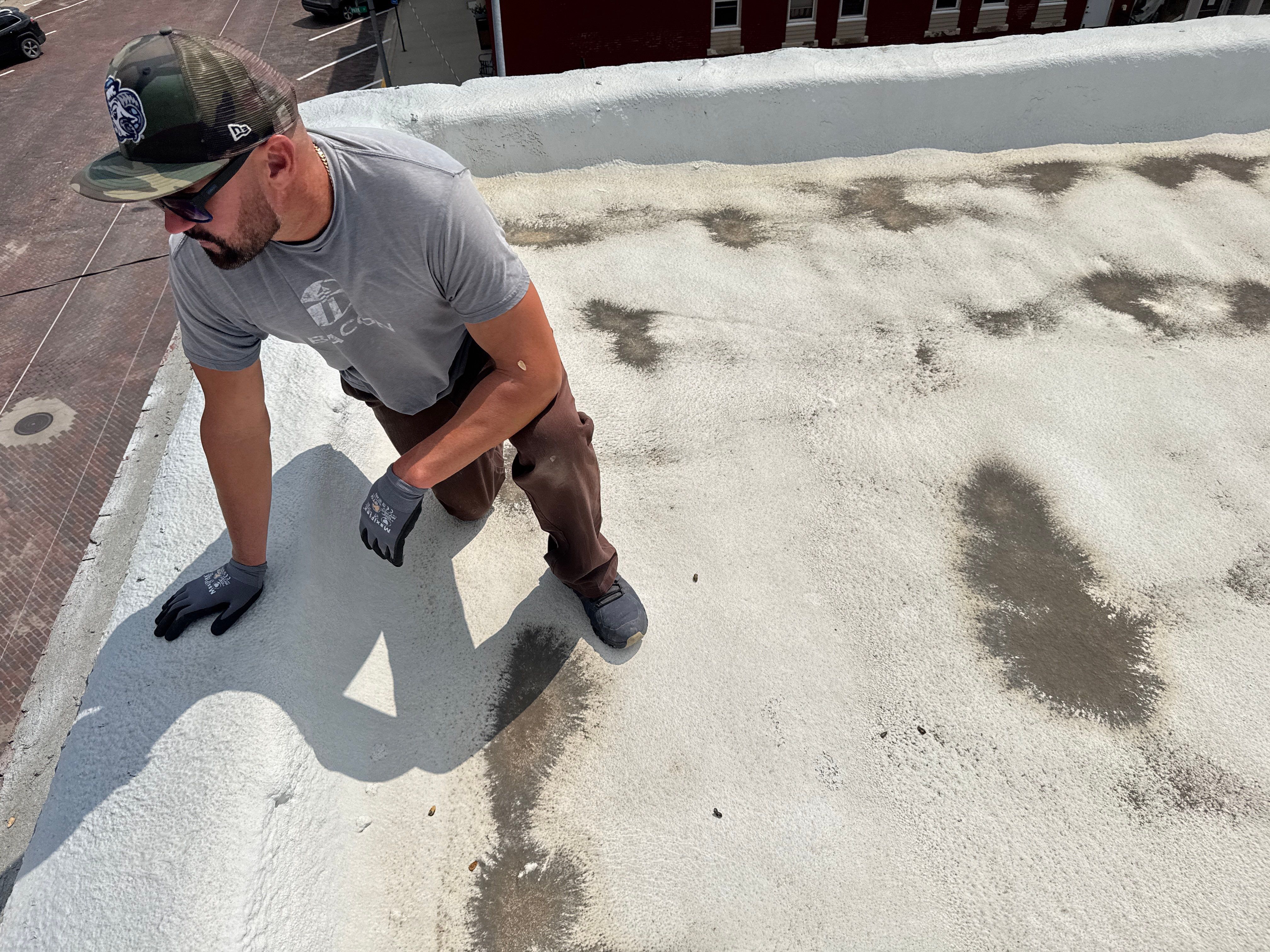 Commercial Flat Roof Elastomeric Coating and Repair in West Point by Crows Roofing LLC