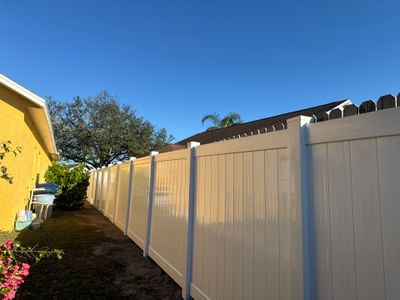 Vinyl Fence Installation using 6Ft White Vinyl Privacy Fence