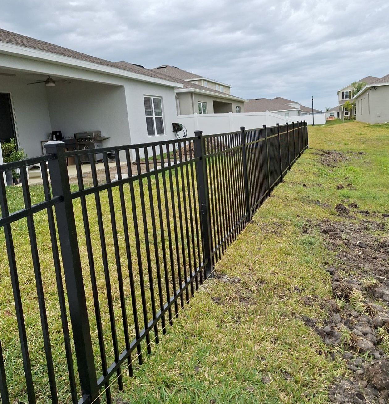 Vinyl Fence Installation using Vinyl Fence and Black 3 Rail Aluminum Fence  by Asap fence and gates, LLC