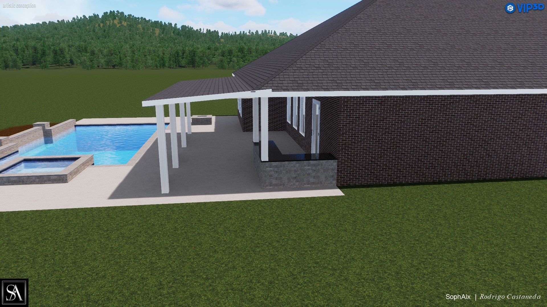 Covered Patio using Sophalx Crew by SophAlx LLC