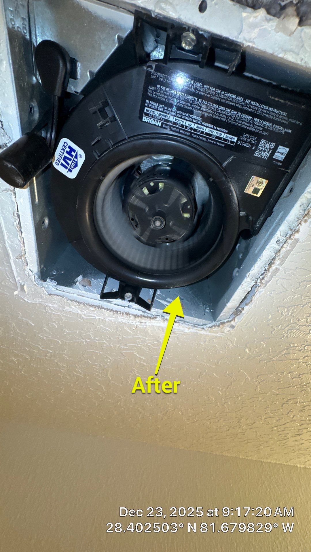 Air Duct Dryer Vent Exhaust Fan Cleaning in Clermont by Hygienic Air, Inc