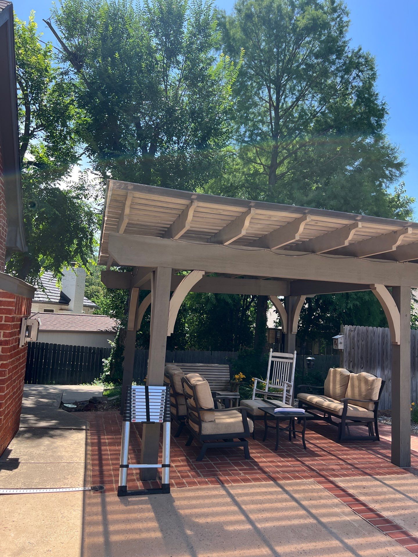 pergola cover install in Edmond by McCann's Roofing and Construction