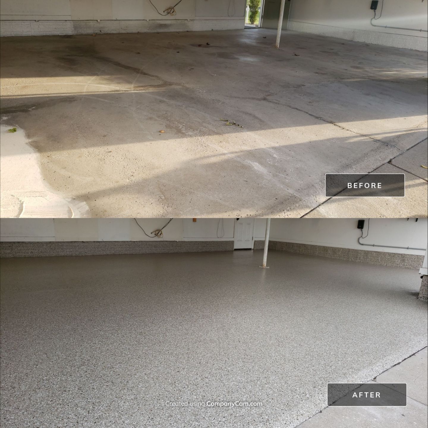 Garage Floor Coating using Polyurea by Revival Concrete Coatings, LLC