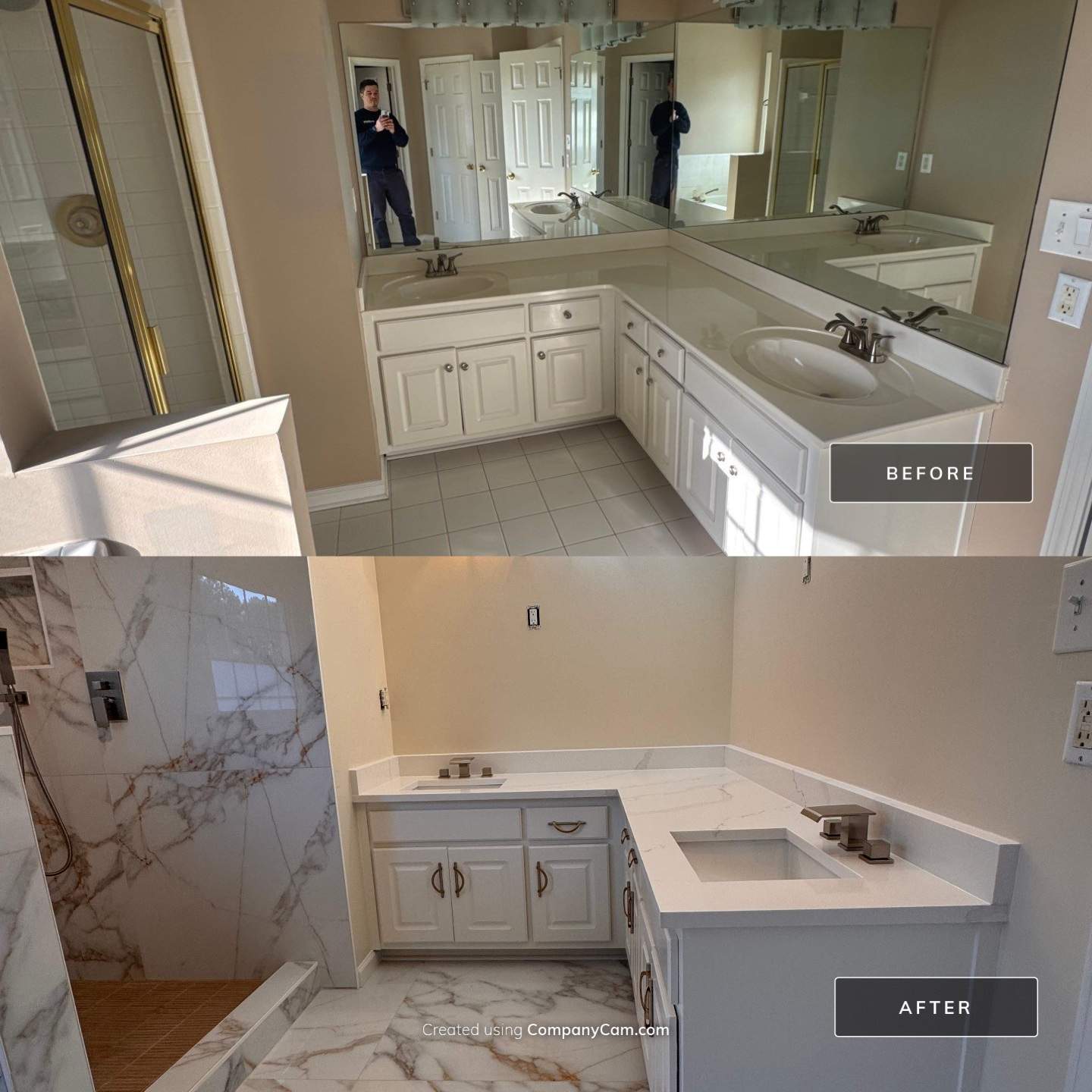 Master bathroom renovation by Prudencio