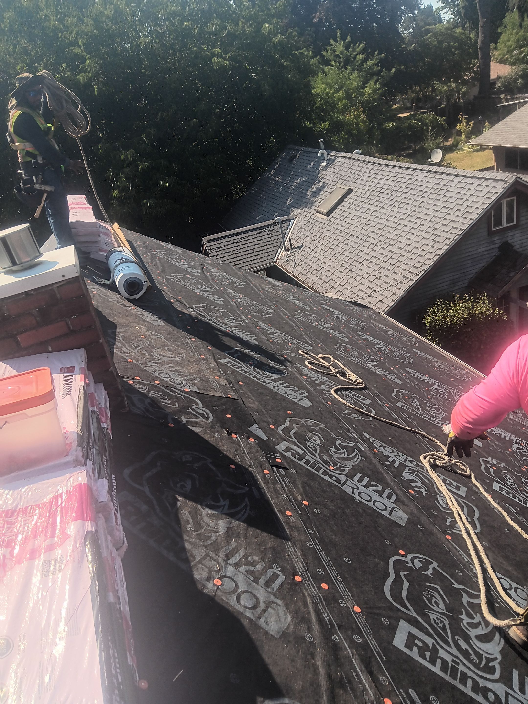 Residential Reroof using Owens Corning Duration Shingles in the color Estate Gray. by BEST Roofing & Waterproofing