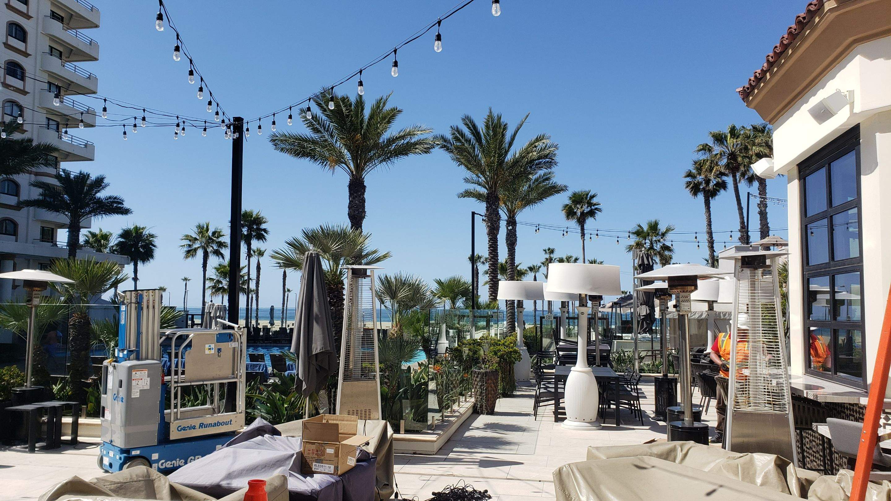 Hilton Waterfront Bistro Light Install by BrightLife Designs llc