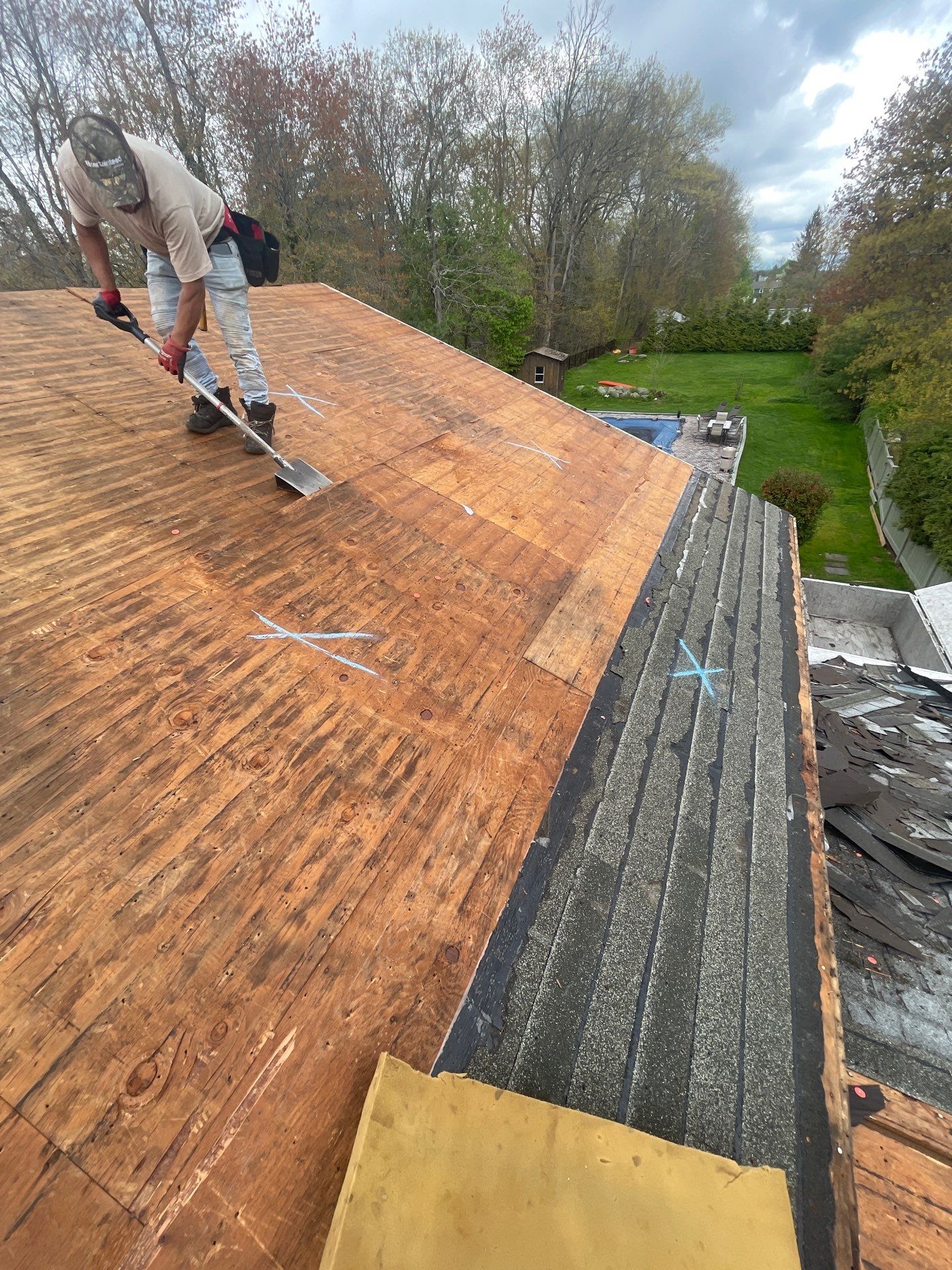 Residential Roof Replacement and Plywood Sheathing Repair in Torrington by A Plus Exterior