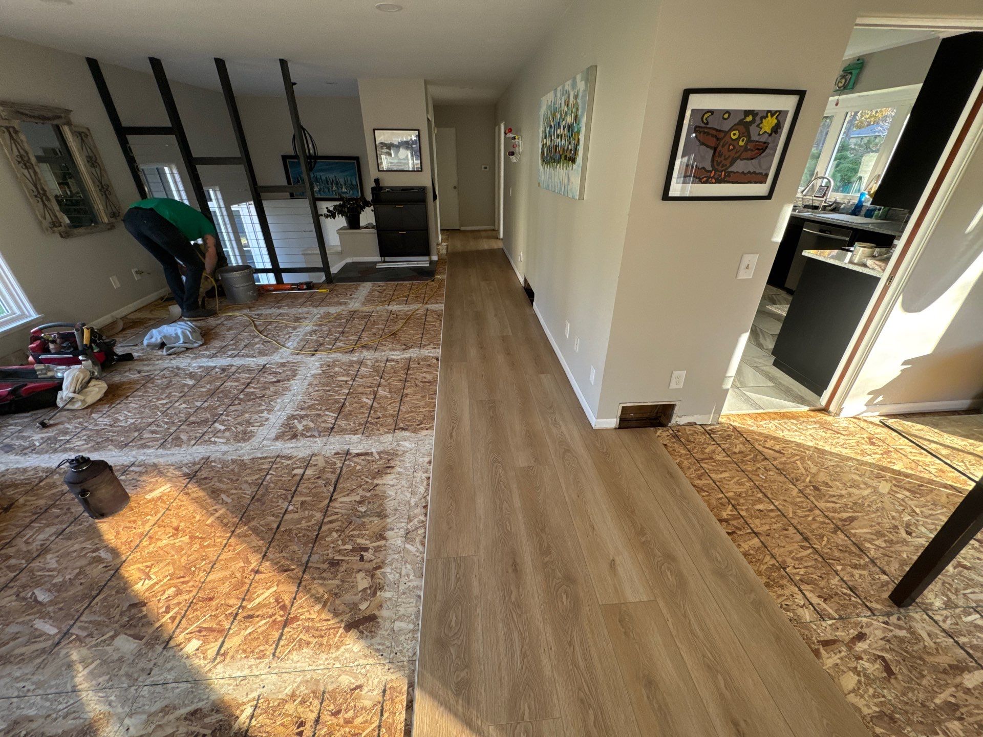 Before & After with Provenza "Road Trip" LVP by RTBaldwin Hardwood Floors