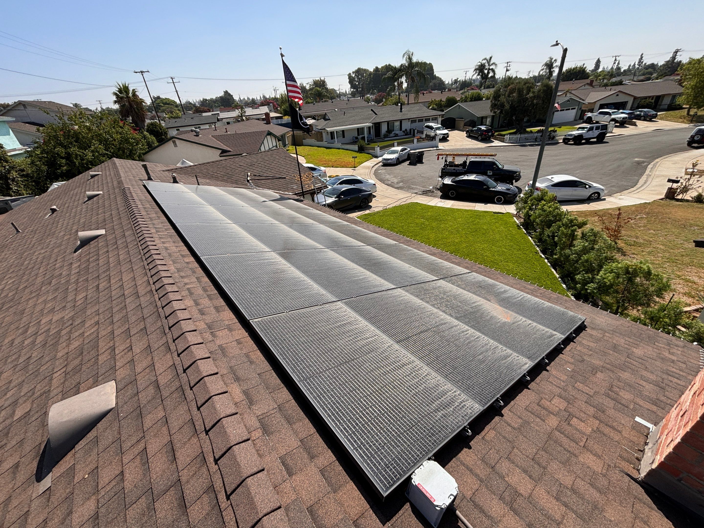 Residential Solar Panel Cleaning in Chino California by Palm Coast Solar Cleaning