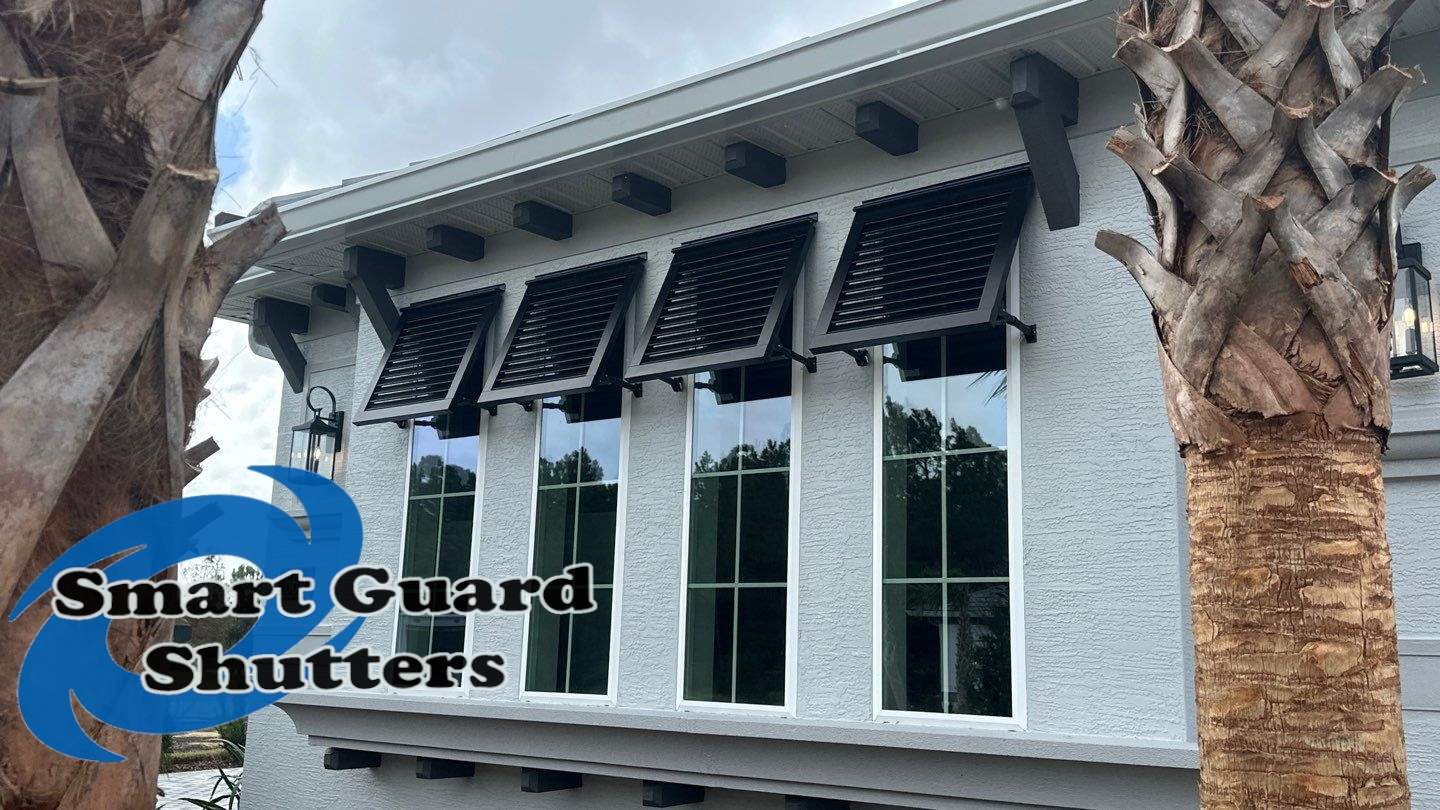 Decorative Bahamas in Dark Anodized Bronze by Smart Guard Shutters