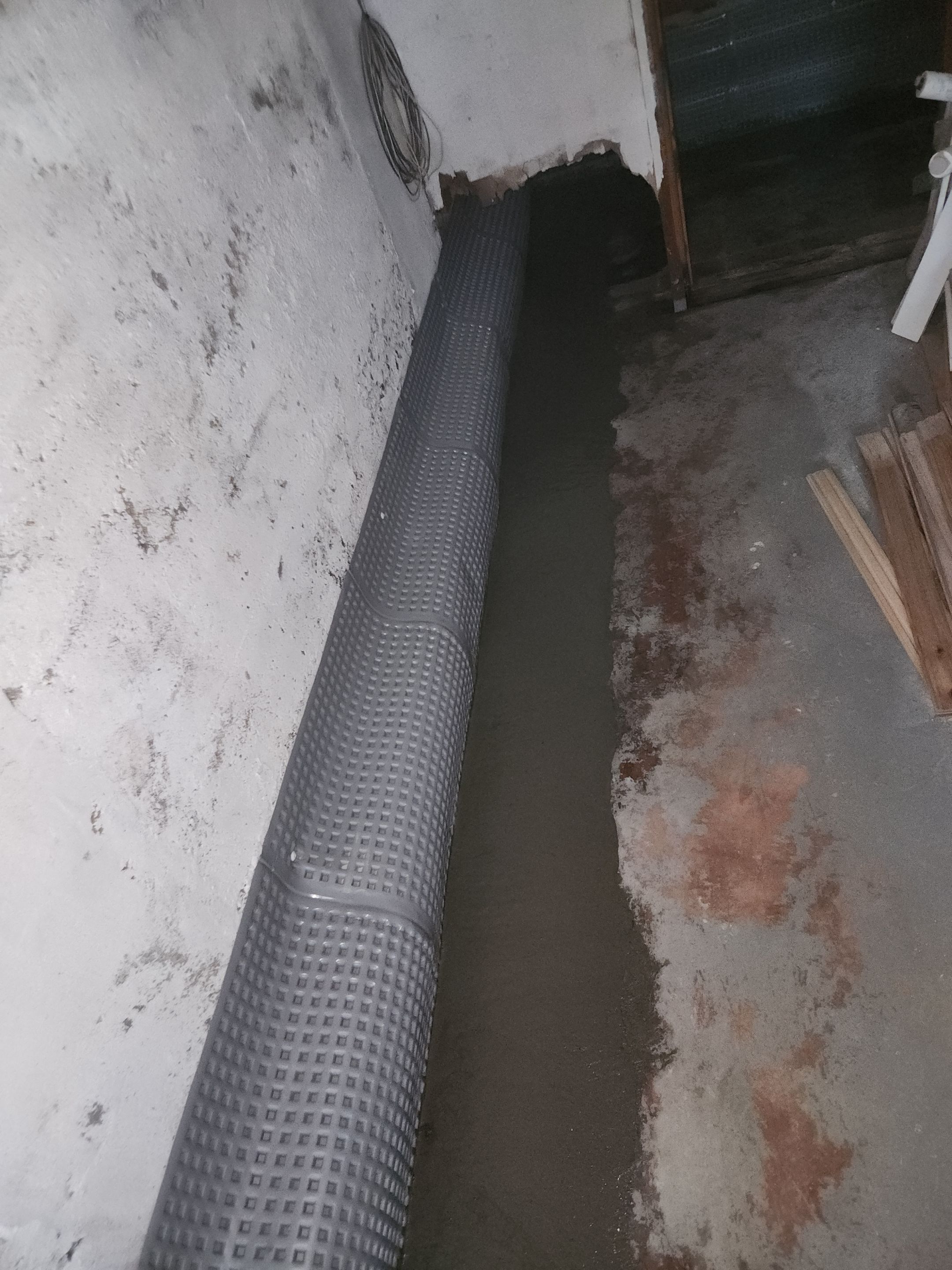 Interior French Drain & Mold Remediation in Mt Tabor NJ by Pure Service Pro, LLC 